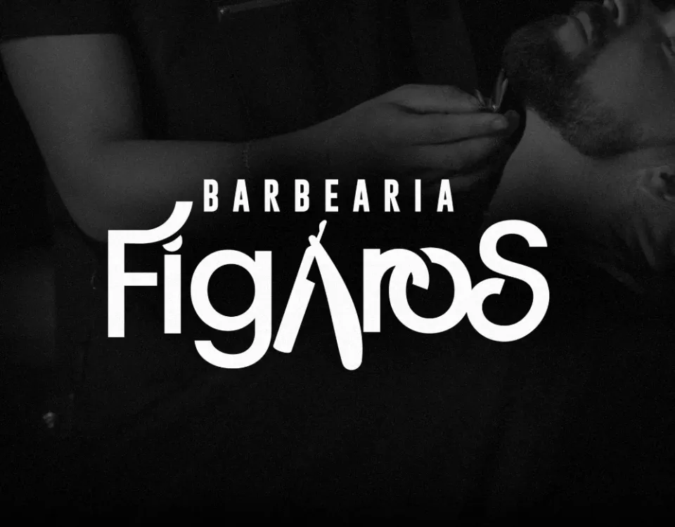 Identidade visual Logo Barbearia Figaros
