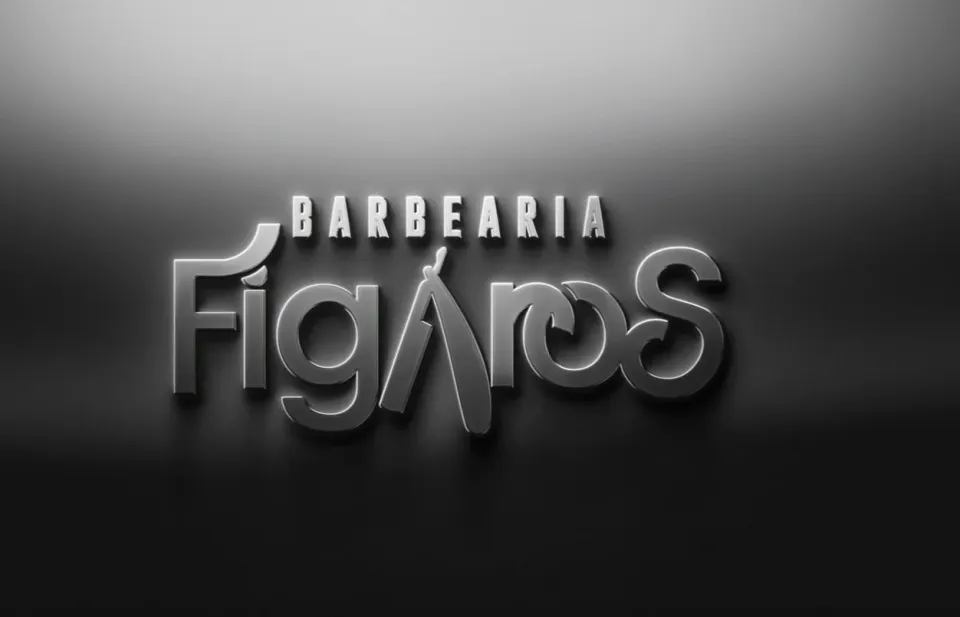 Logo Barbearia Figaros, imagem do projeto